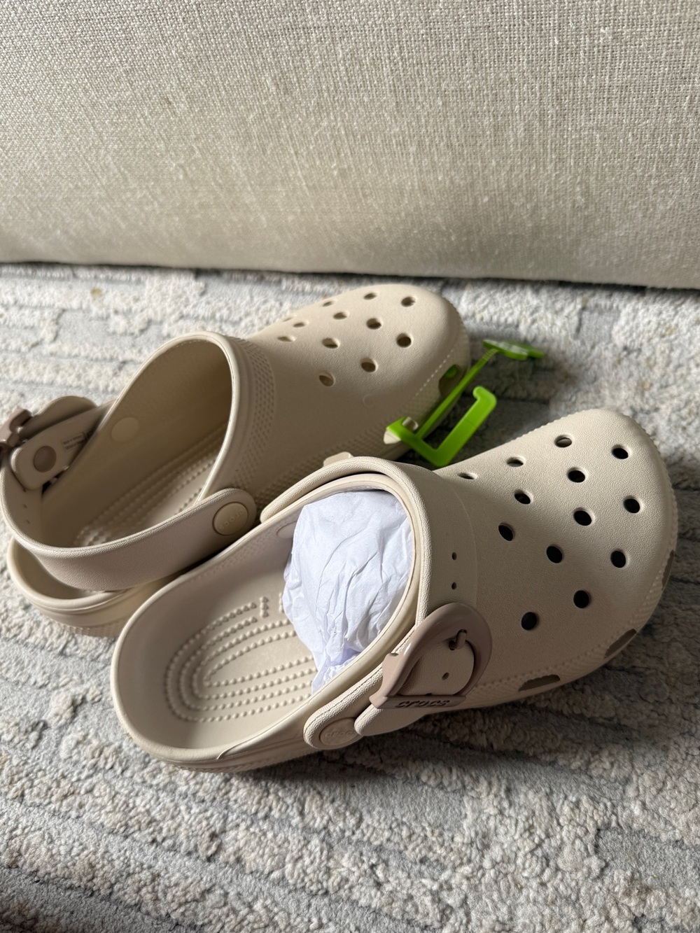 Beige Crocs Slip-On Shoes size 6